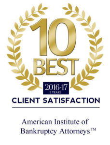 10 Best Client Satisfaction Award - American Institute of Bankruptcy Attorneys